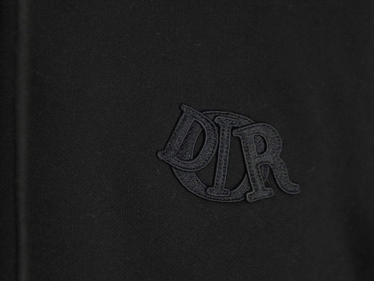 Dior CD Three-Color Badge Patch Hoodie - Black