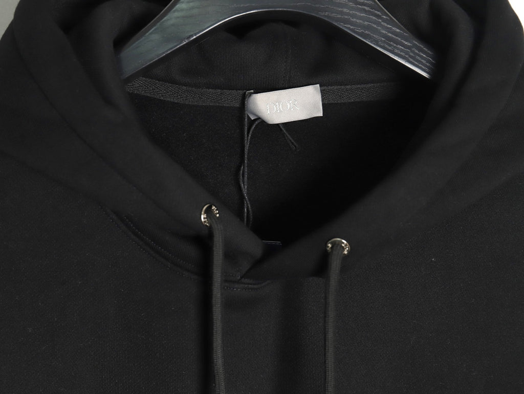 Dior CD Three-Color Badge Patch Hoodie - Black