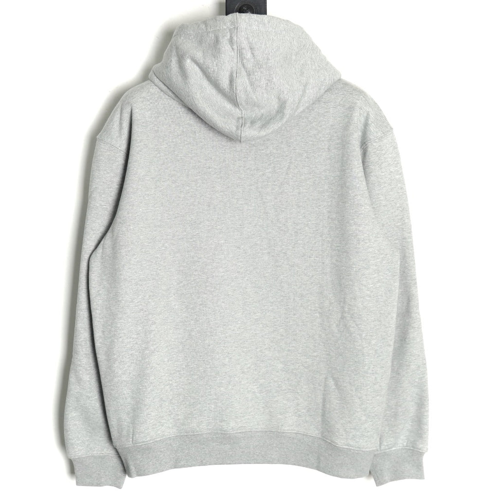 Dior CD Three-Color Badge Embroidered Hoodie - Light Gray