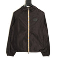 Burberry Check-Trim Hooded Zip-Up Jacket - Dark Brown