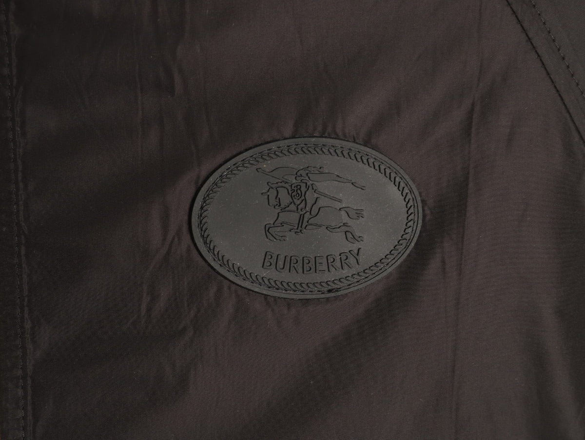 Burberry Check-Trim Hooded Zip-Up Jacket - Dark Brown