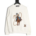 Louis Vuitton 24FW Western Cowboy Embroidered Crewneck Sweatshirt - Ivory