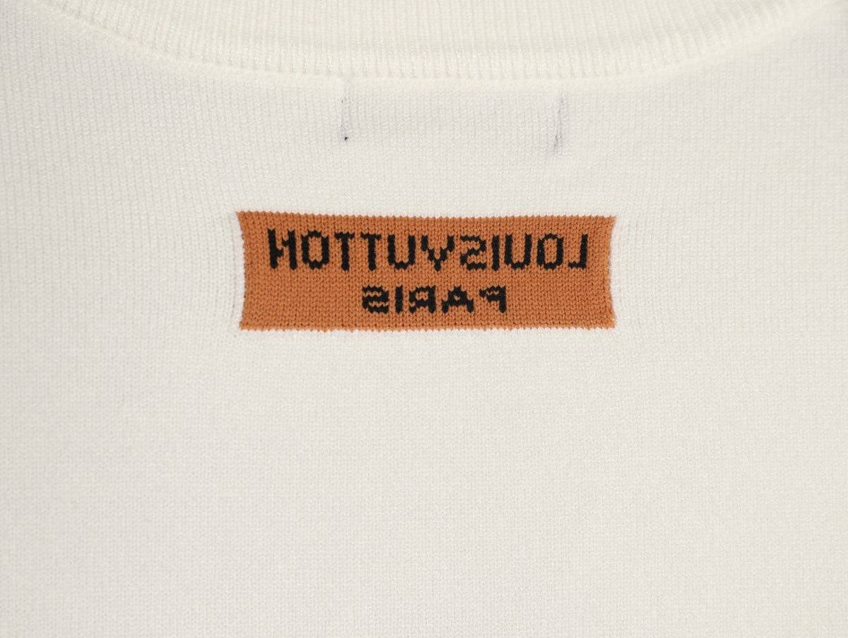 Louis Vuitton 25FW Paper Plane Graphic Knit Sweater - Ivory