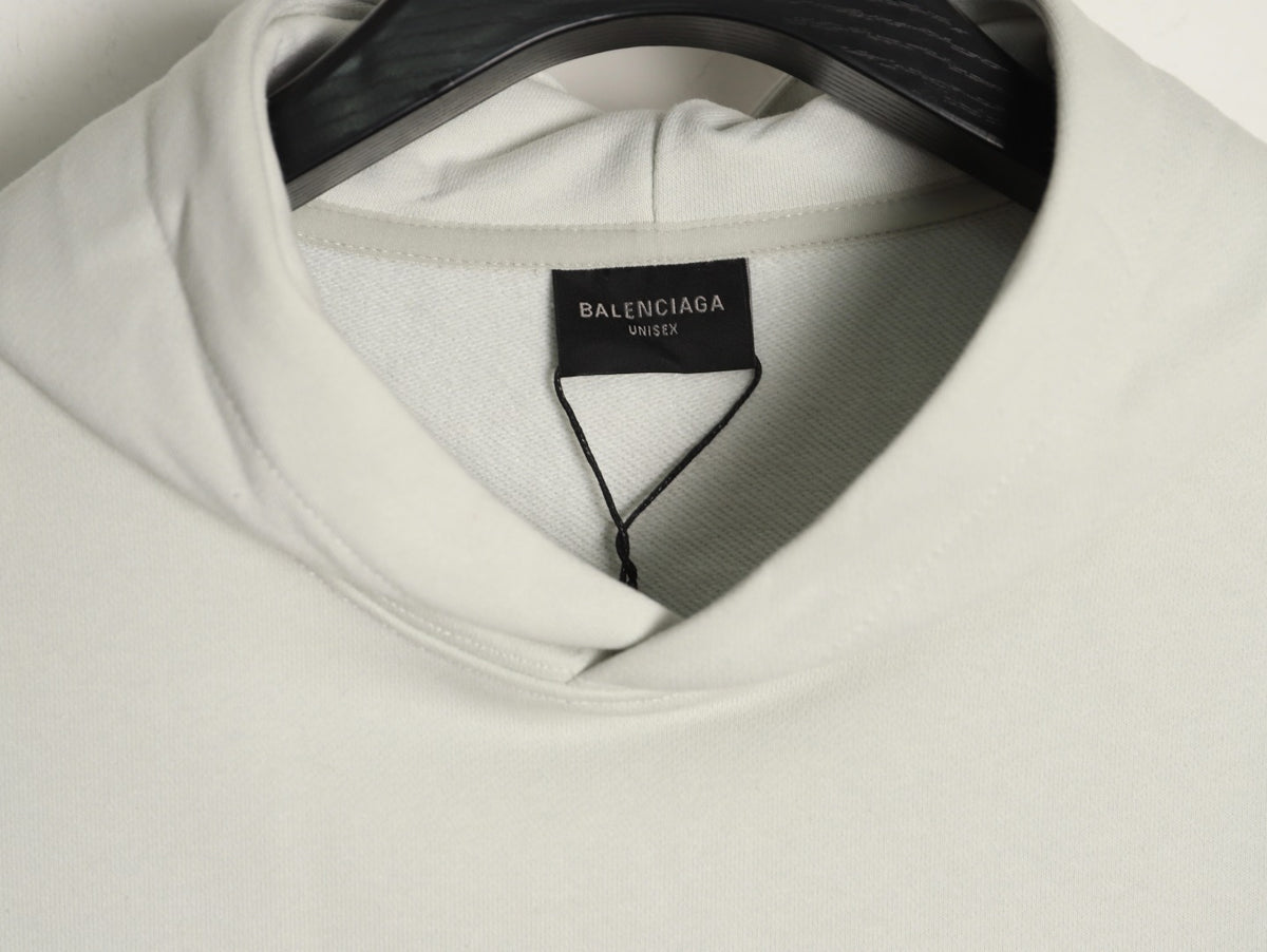Balenciaga Vogue-Print Tower Graphic Hoodie - Ivory