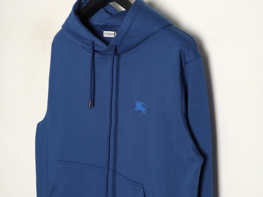 Burberry 25FW Horse Emblem Full-Zip Hoodie - Navy