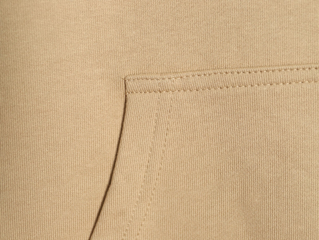 Burberry 25FW Logo-Print Full-Zip Hoodie - Beige