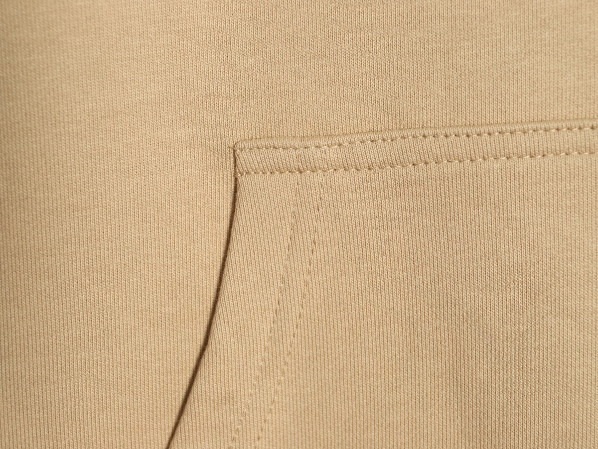 Burberry 25FW Logo-Print Full-Zip Hoodie - Beige