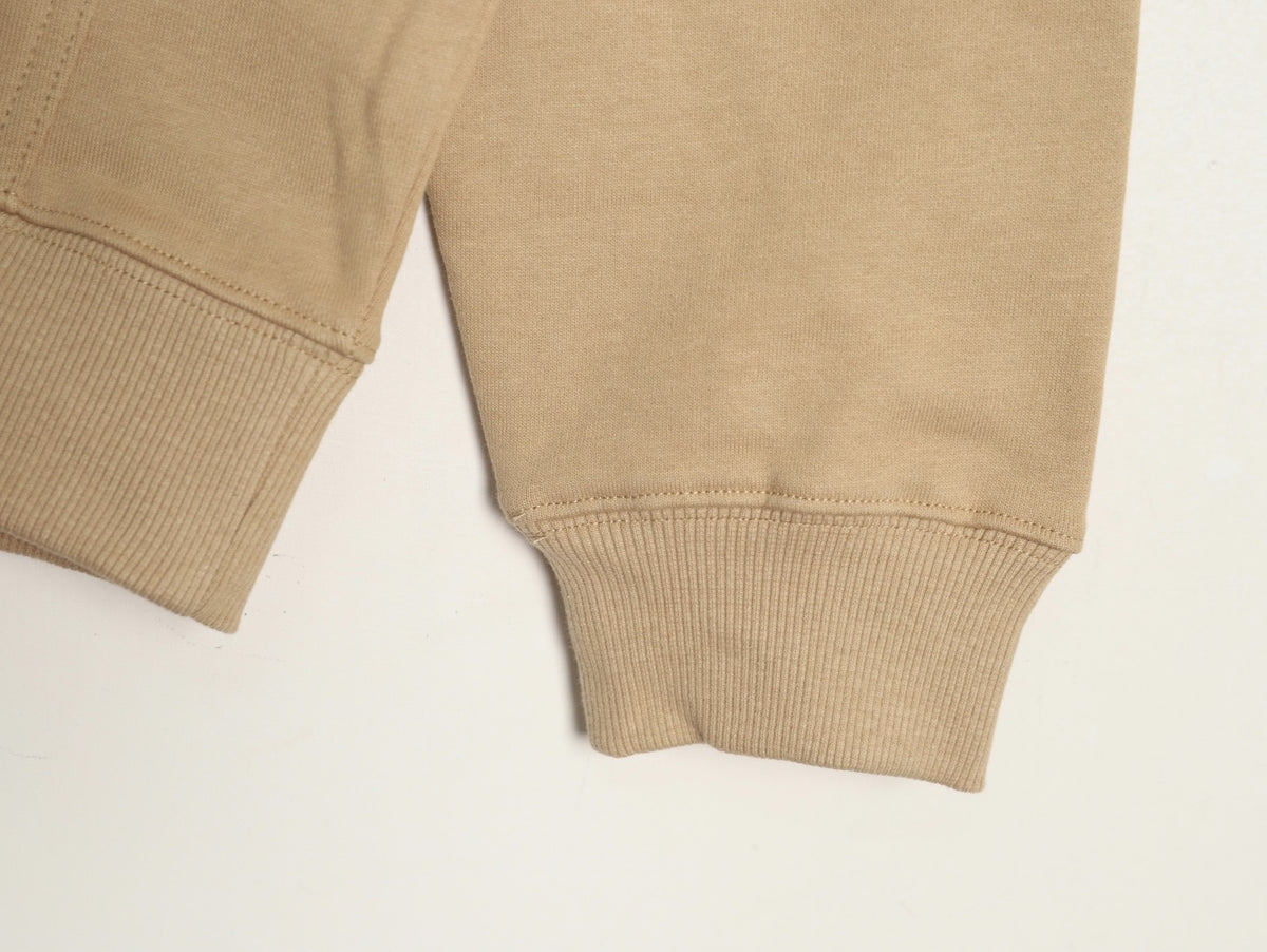 Burberry 25FW Logo-Print Full-Zip Hoodie - Beige