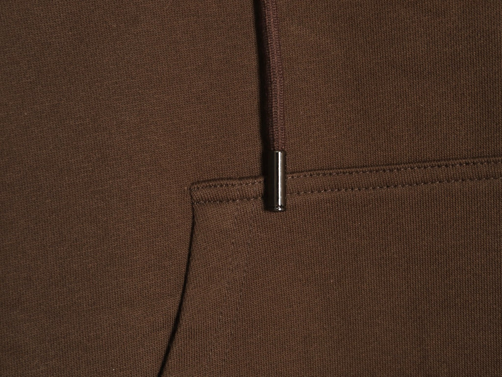 Burberry 25FW Logo-Print Pullover Hoodie - Dark Brown