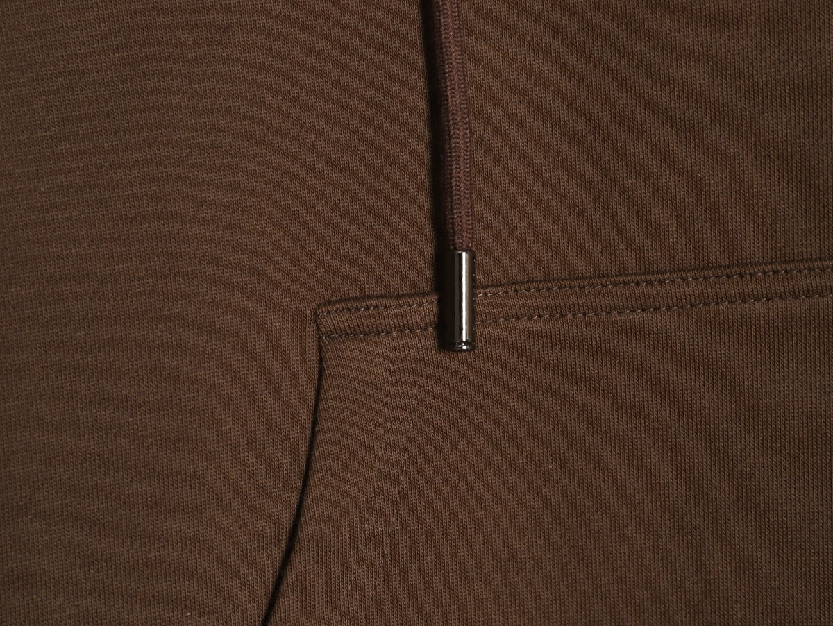 Burberry 25FW Logo-Print Pullover Hoodie - Dark Brown