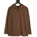 Prada PRD Neck-Label Relaxed Pullover Hoodie - Brown