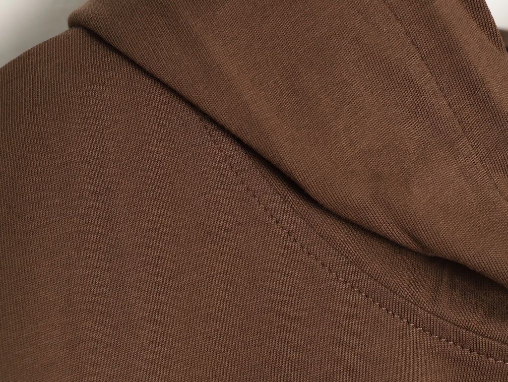 Prada PRD Neck-Label Relaxed Pullover Hoodie - Brown