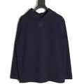 Prada PRD Neck-Label Relaxed Pullover Hoodie - Navy