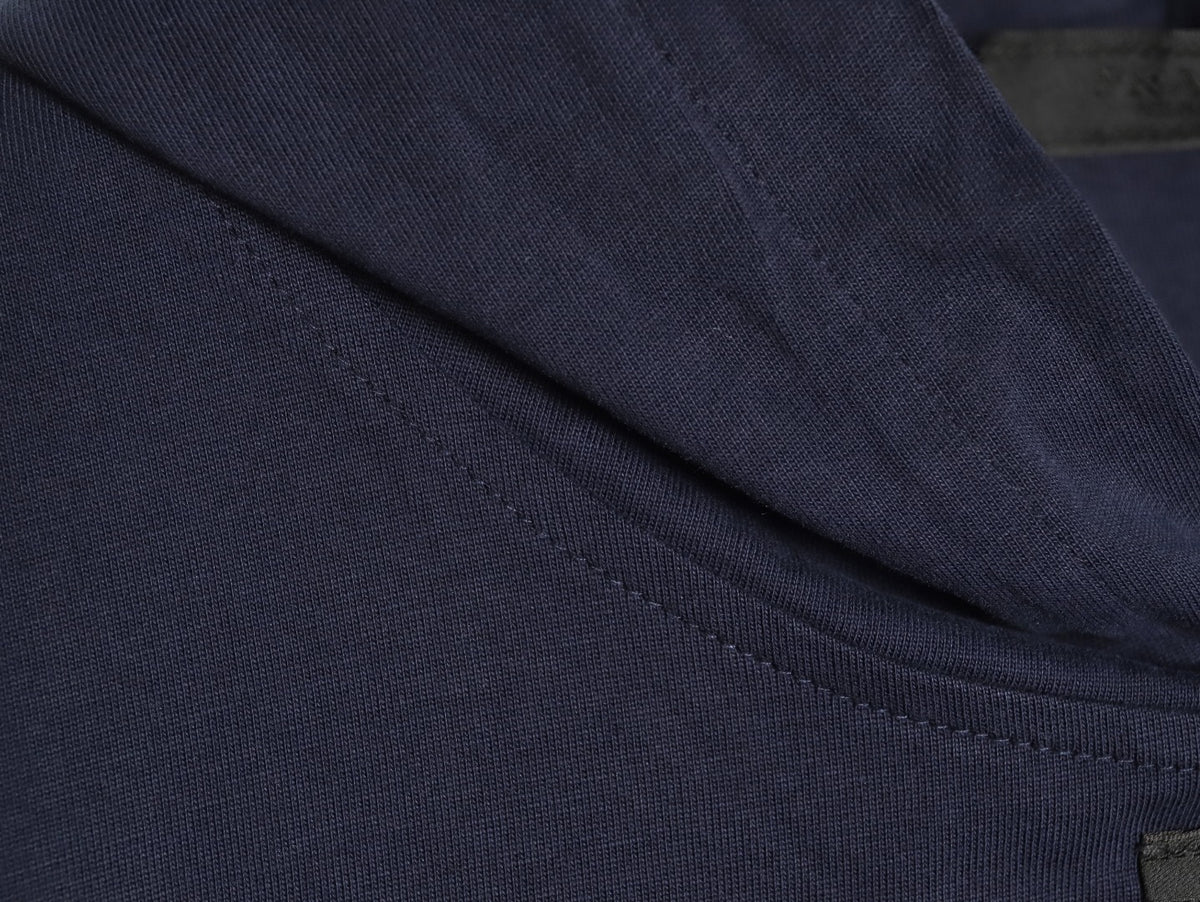 Prada PRD Neck-Label Relaxed Pullover Hoodie - Navy