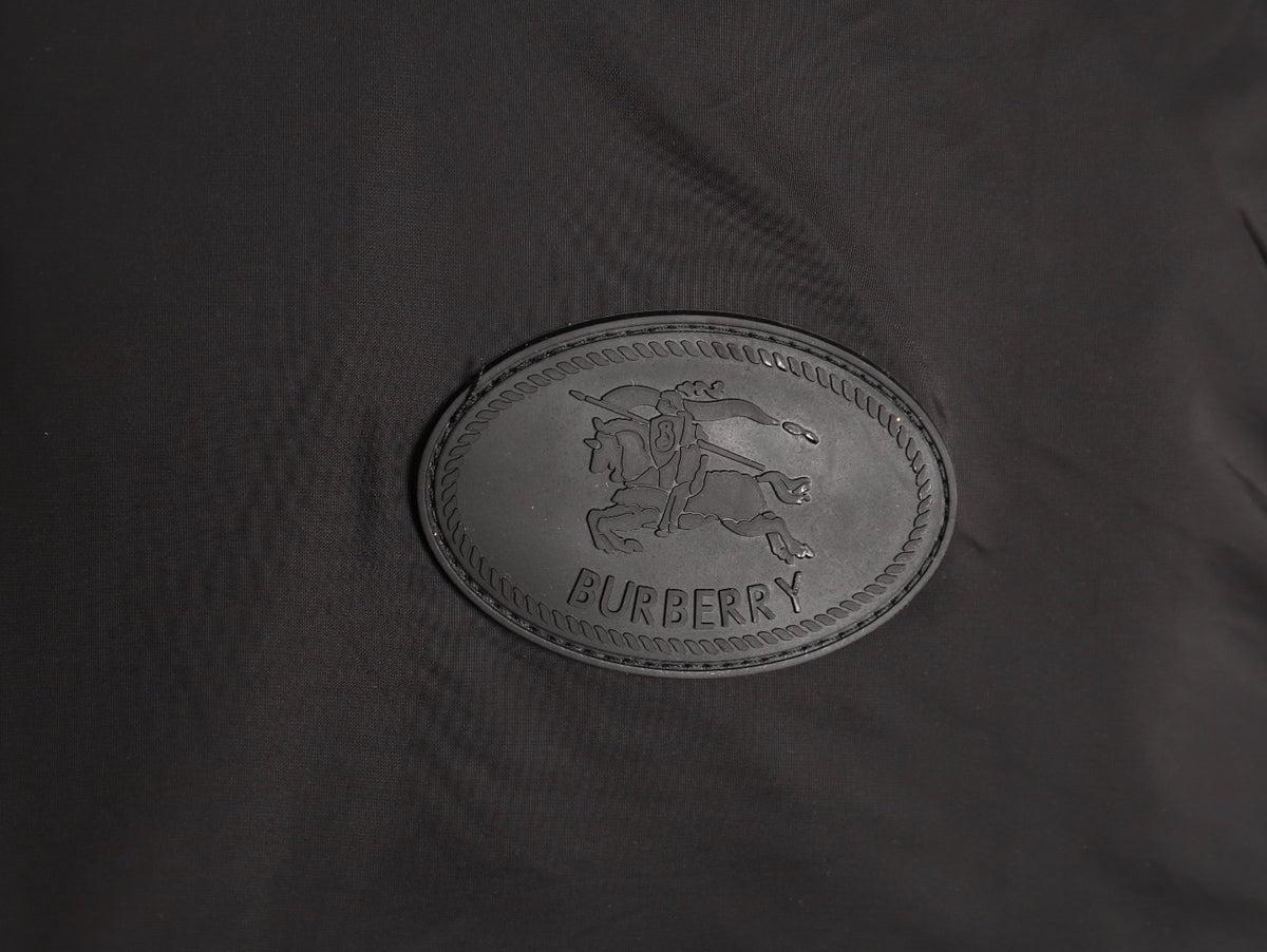 Burberry Equestrian Emblem Hooded Zip Jacket - Black