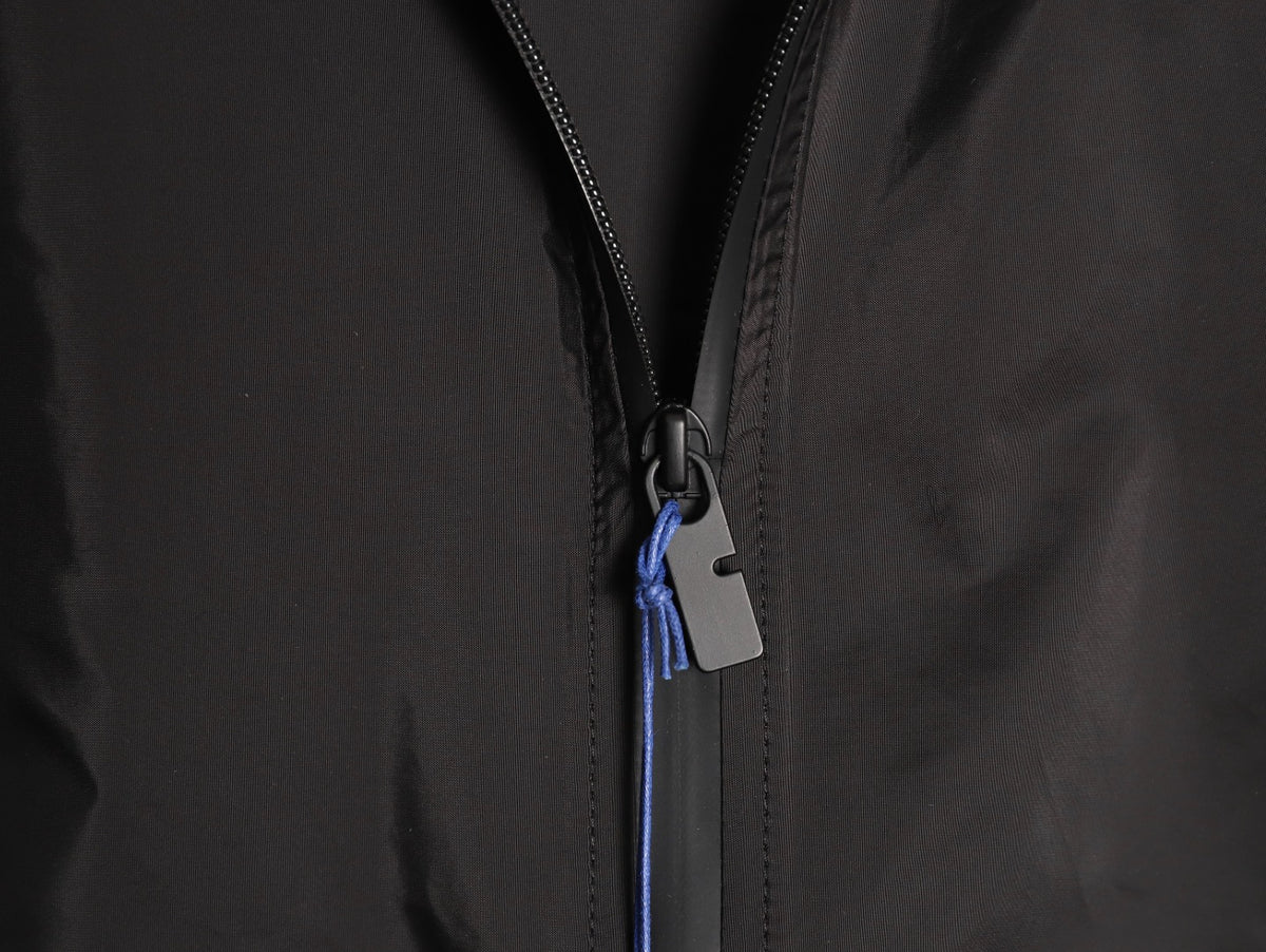 Burberry Equestrian Emblem Hooded Zip Jacket - Black