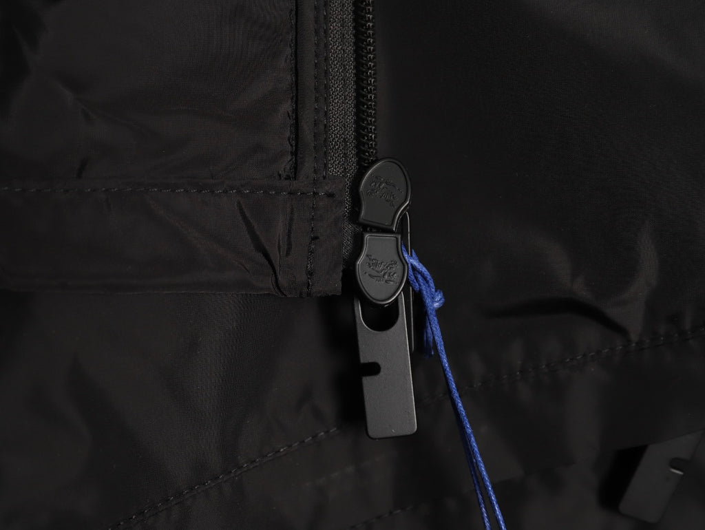 Burberry Equestrian Emblem Hooded Zip Jacket - Black
