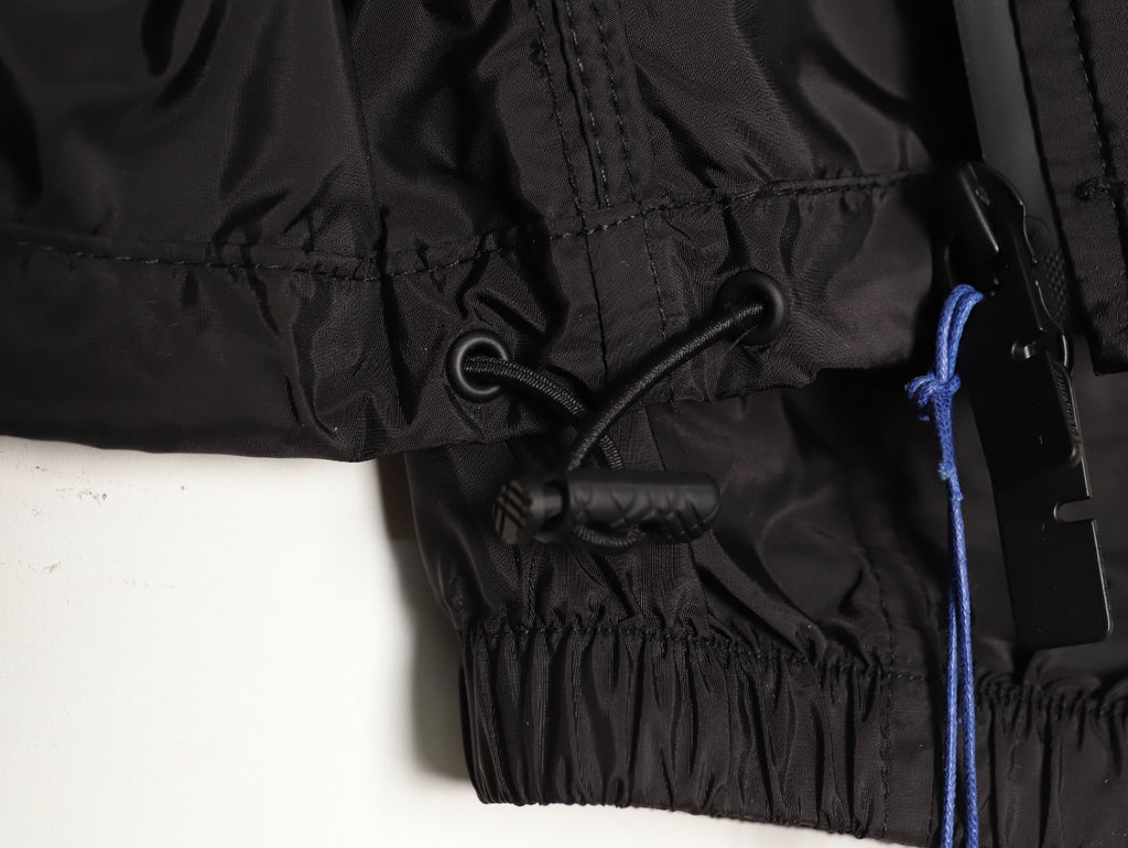 Burberry Equestrian Emblem Hooded Zip Jacket - Black
