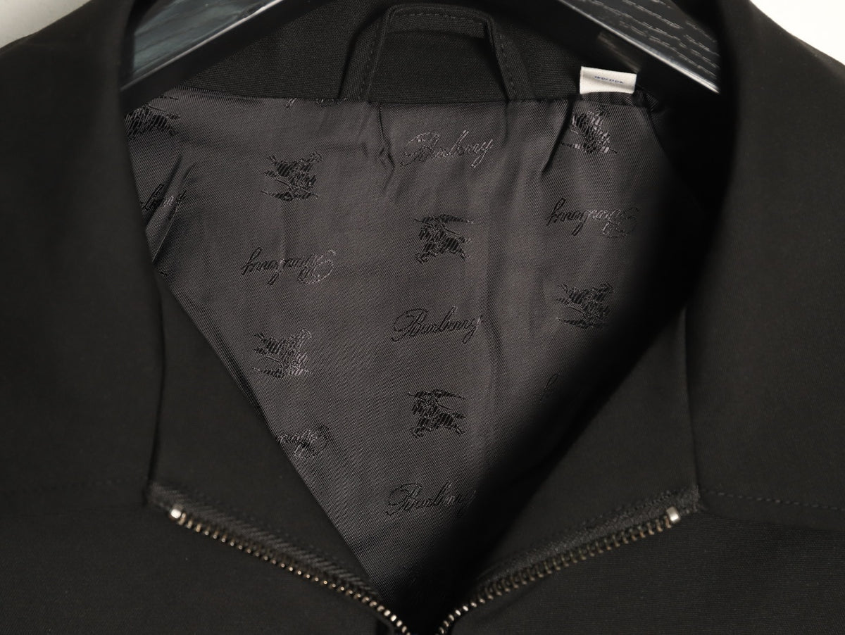 Burberry 26SS Bloomsbury Equestrian Full-Zip Jacket - Black