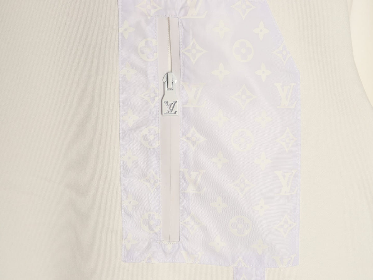 Louis Vuitton Zipper-Pocket Crewneck Sweatshirt - Cream