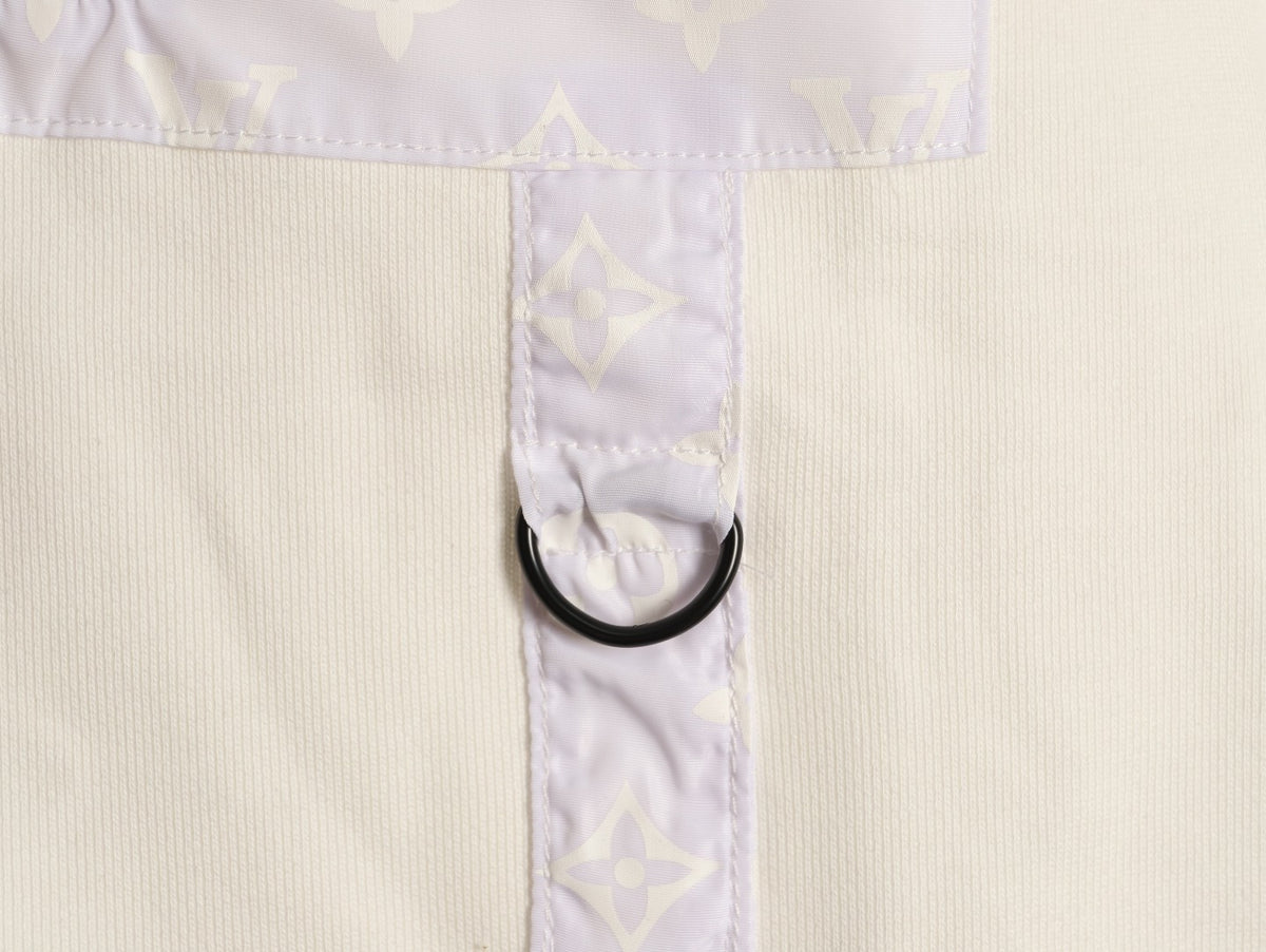 Louis Vuitton Zipper-Pocket Crewneck Sweatshirt - Cream