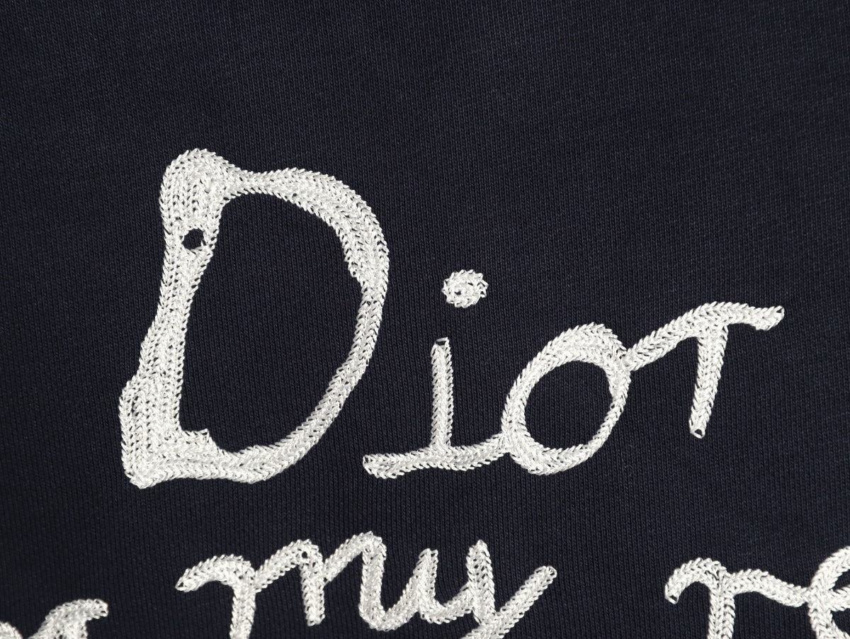 Dior “For My Real Friends” Slogan Hoodie - Black