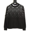 Louis Vuitton Monogram-Style Gradient Crewneck Sweater - Black