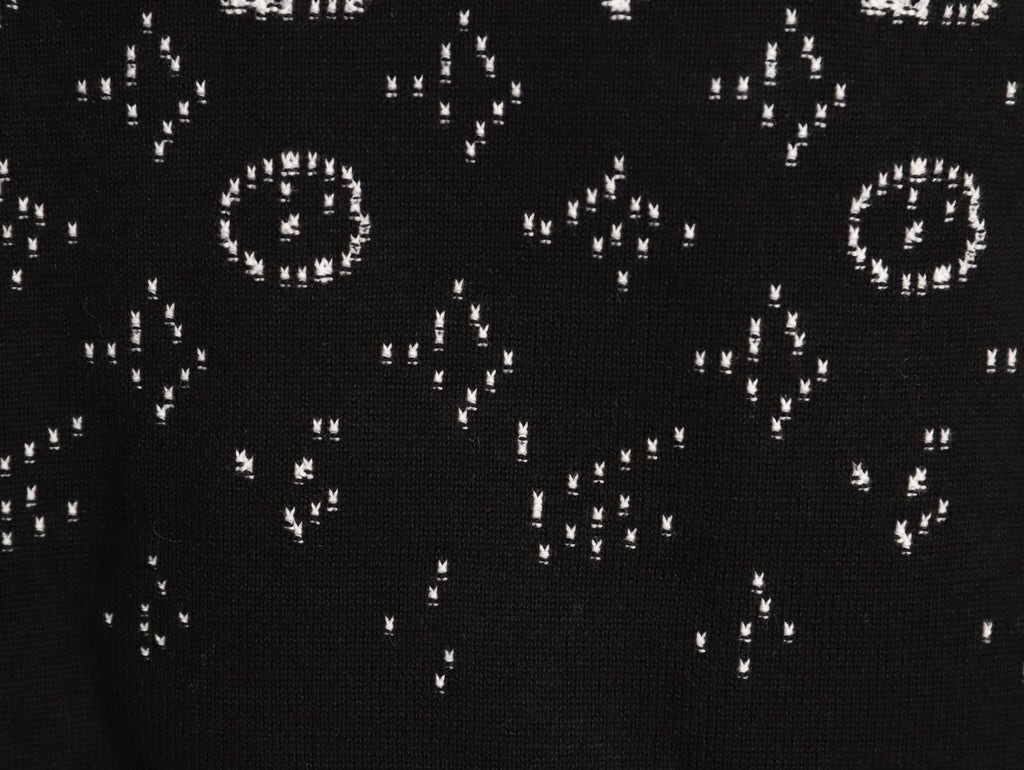 Louis Vuitton Monogram-Style Gradient Crewneck Sweater - Black