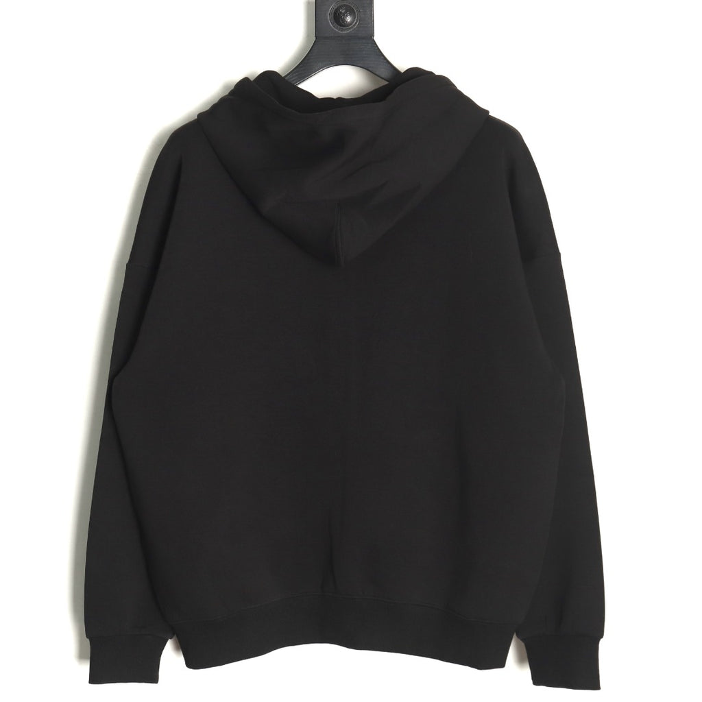 Gucci Small-Logo Full-Zip Hoodie - Black