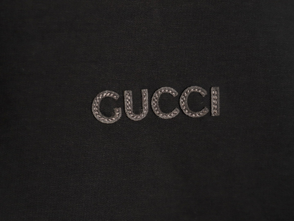 Gucci Small-Logo Full-Zip Hoodie - Black