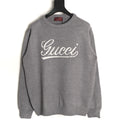 Gucci Signature-Logo Crewneck Sweater - Grey