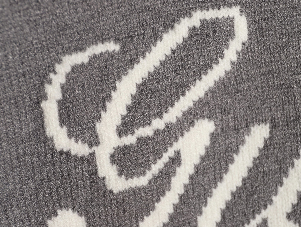 Gucci Signature-Logo Crewneck Sweater - Grey