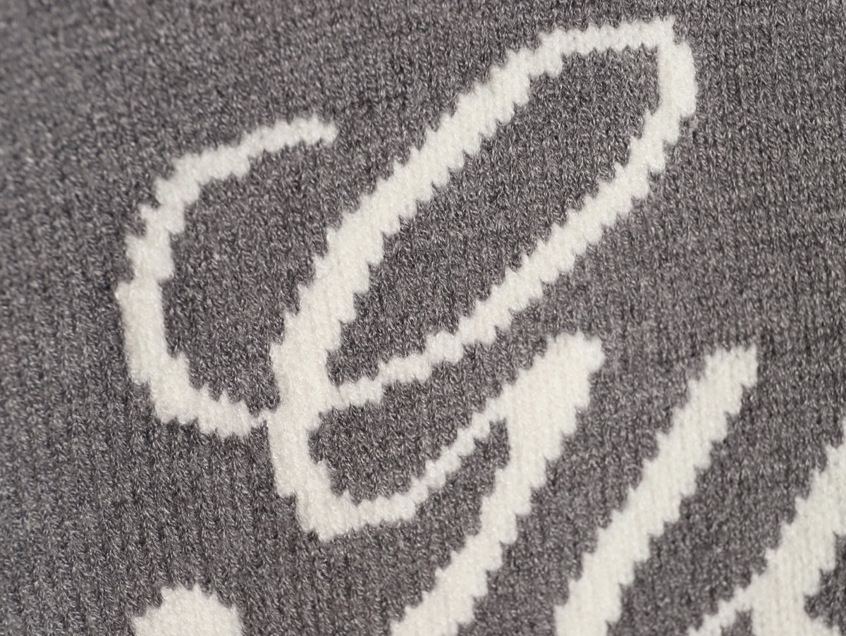Gucci Signature-Logo Crewneck Sweater - Grey