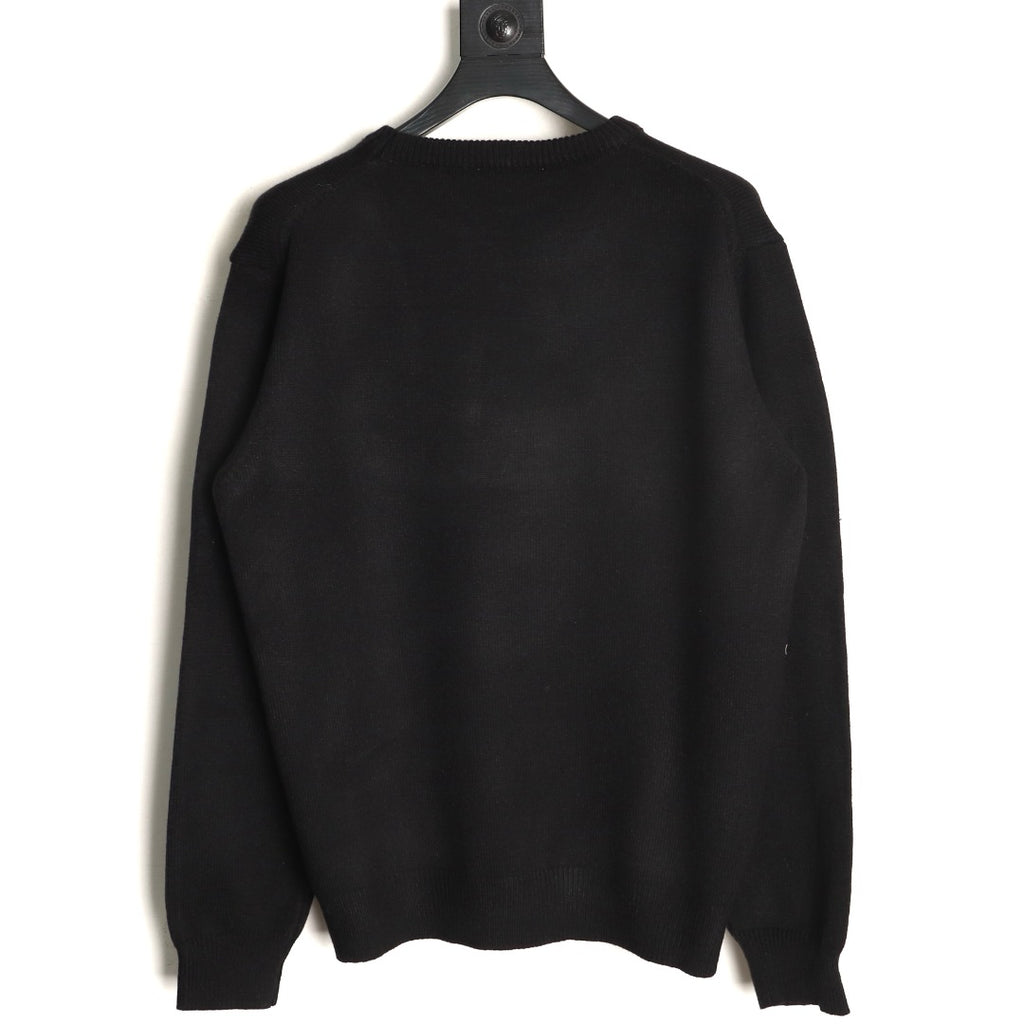 Gucci Signature-Logo Crewneck Sweater - Black
