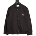 Dior Floral-Detail Back-Logo Varsity Jacket - Black