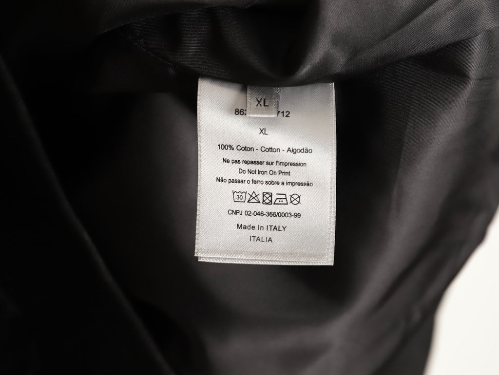 Dior Floral-Detail Back-Logo Varsity Jacket - Black