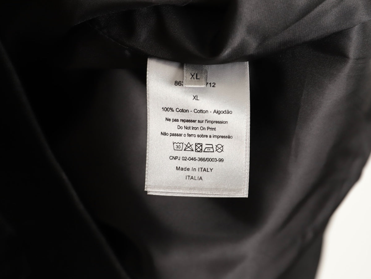 Dior Floral-Detail Back-Logo Varsity Jacket - Black