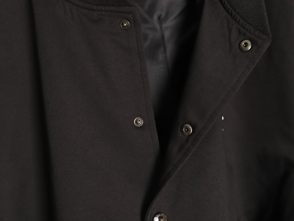 Dior Floral-Detail Back-Logo Varsity Jacket - Black