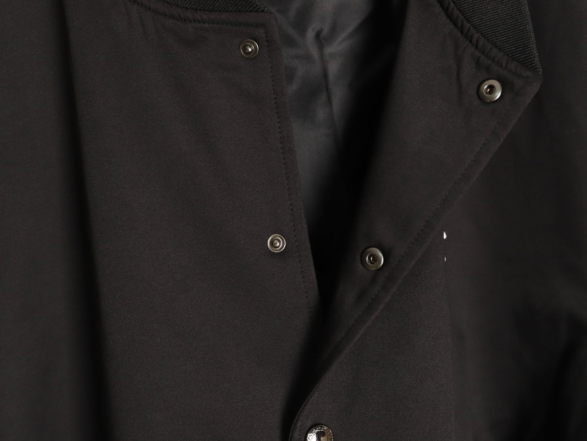 Dior Floral-Detail Back-Logo Varsity Jacket - Black