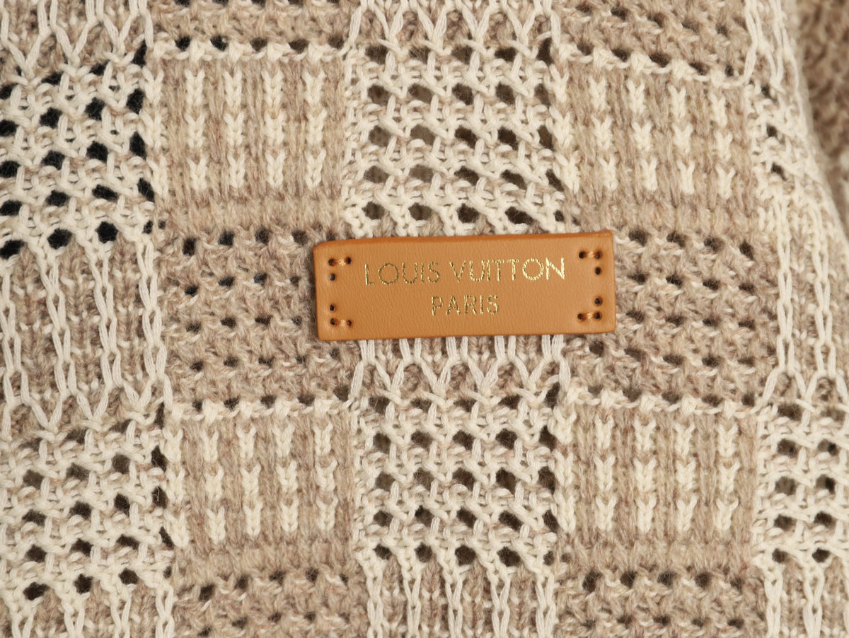 Louis Vuitton Checkered Jacquard Knit Cardigan