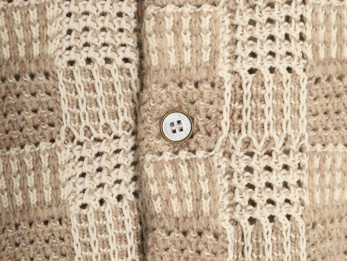 Louis Vuitton Checkered Jacquard Knit Cardigan