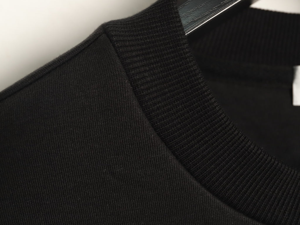 Dior 26FW Black Four-Leaf Clover Embroidered Crewneck Sweatshirt