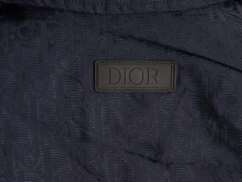 Dior 25SS Navy Allover Jacquard Collared Jacket