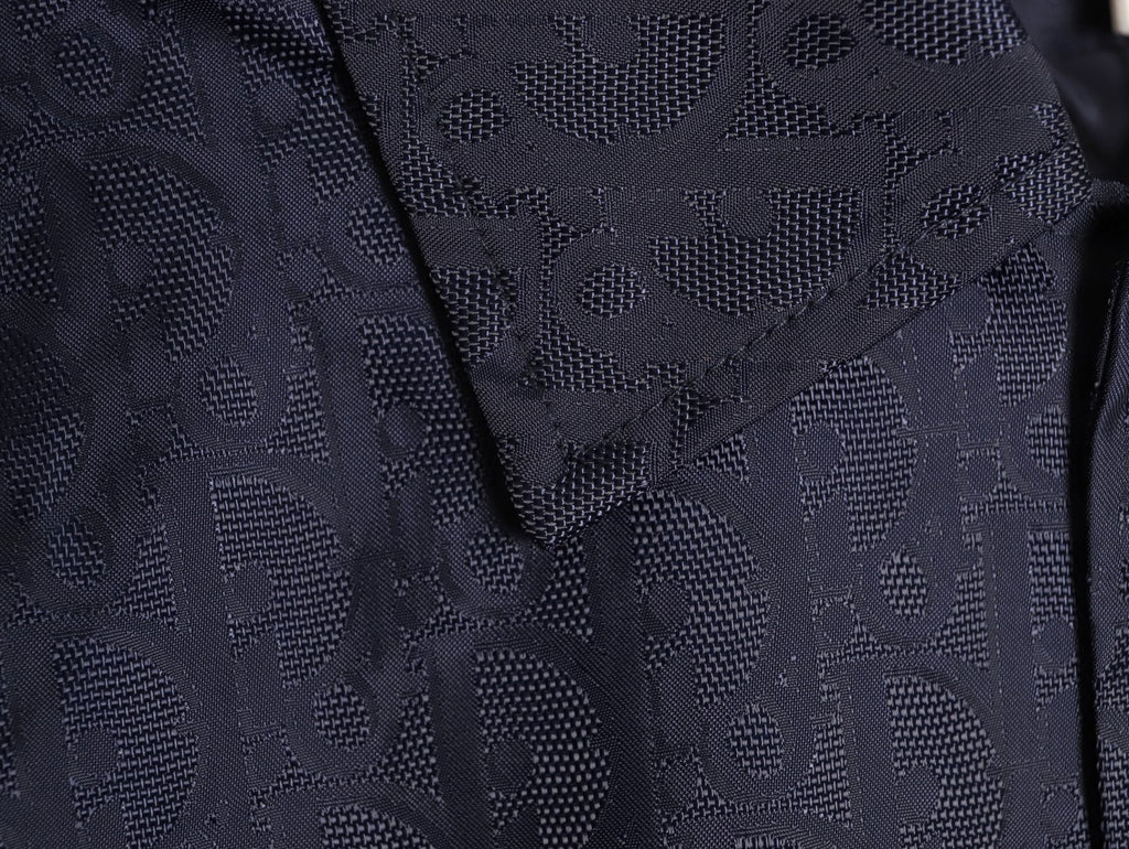 Dior 25SS Navy Allover Jacquard Collared Jacket