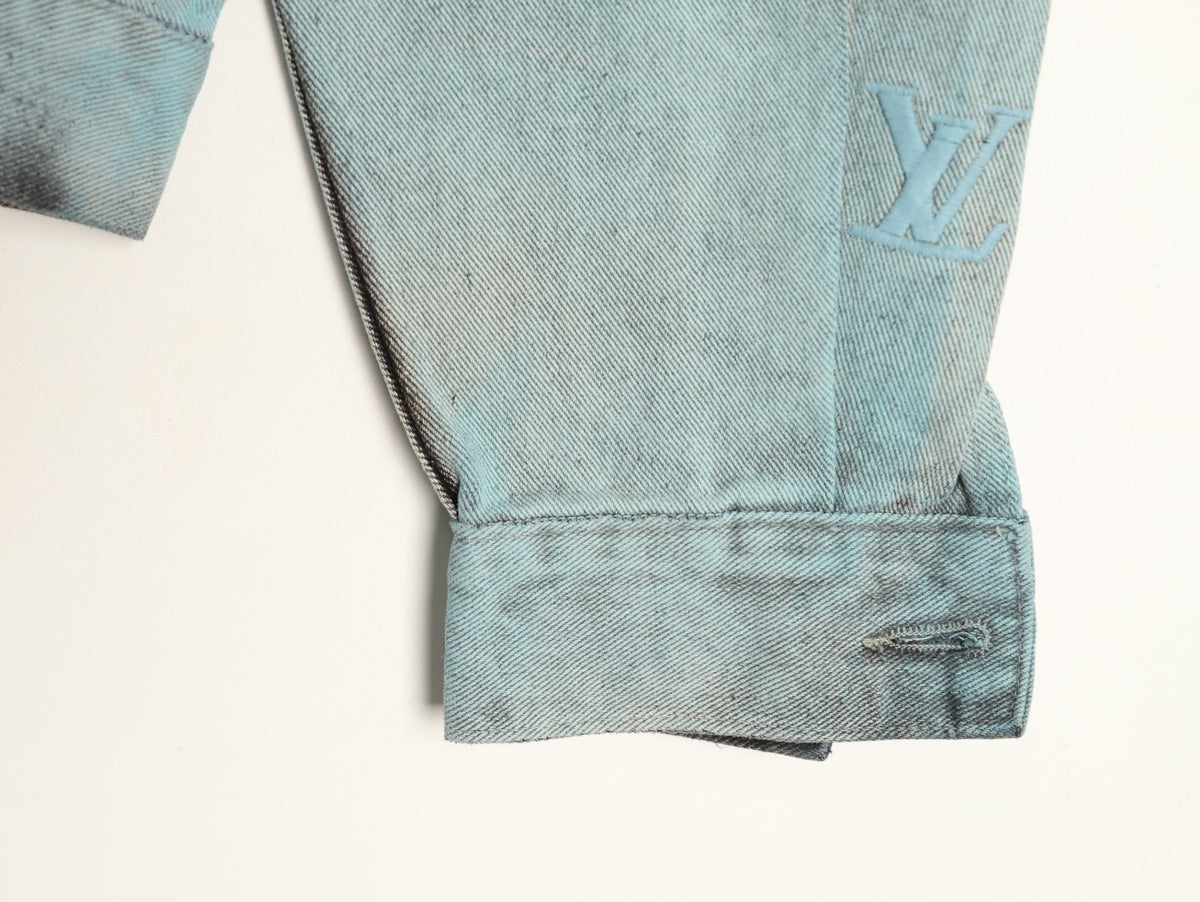 Louis Vuitton Gradient Monogram-Style Denim Jacket - Charcoal and Blue