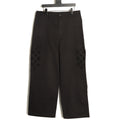 Louis Vuitton Panelled Flocked Denim Trousers - Black
