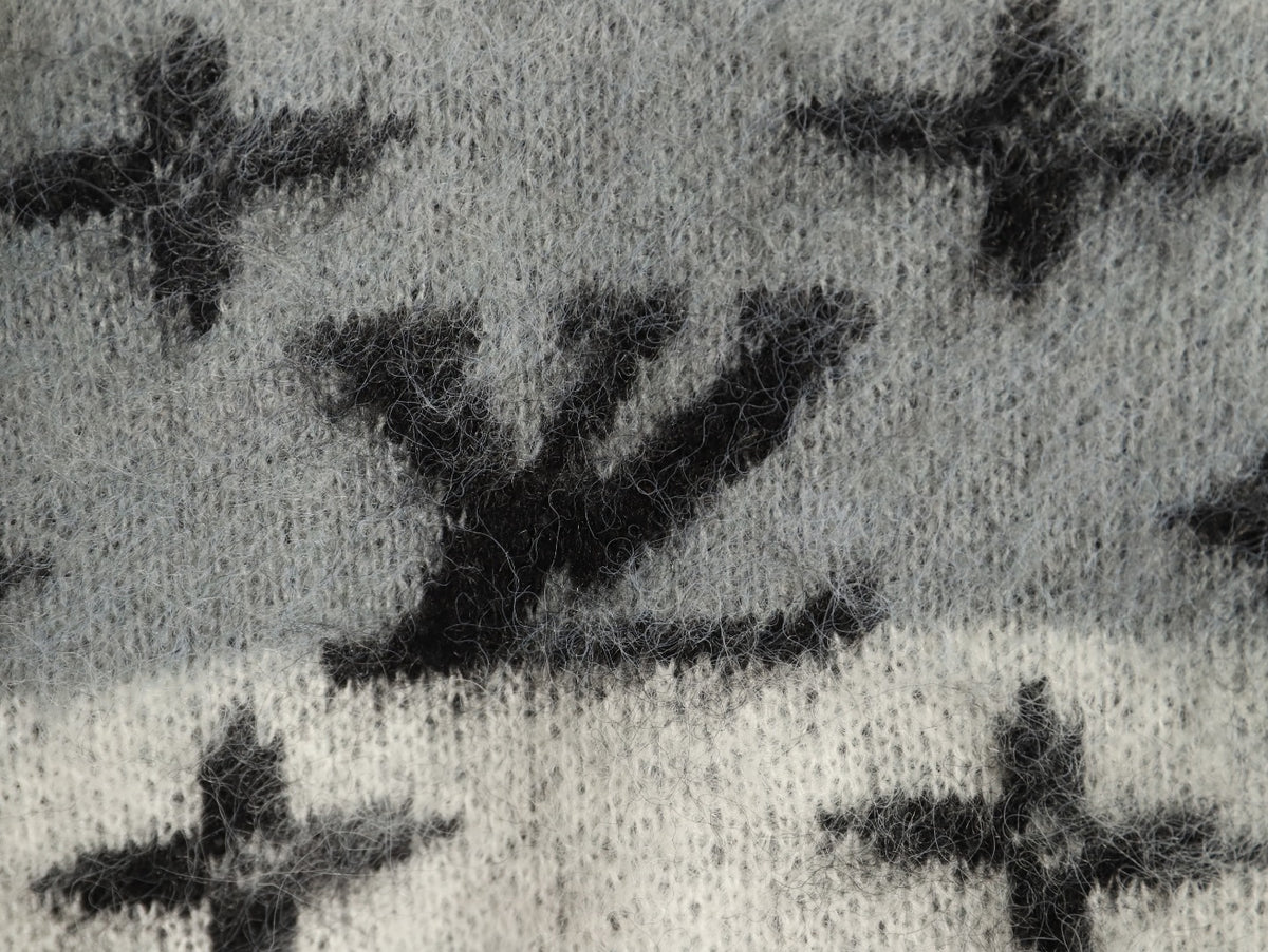 Louis Vuitton Gradient Monogram-Style V-Neck Cardigan - Gray and Black