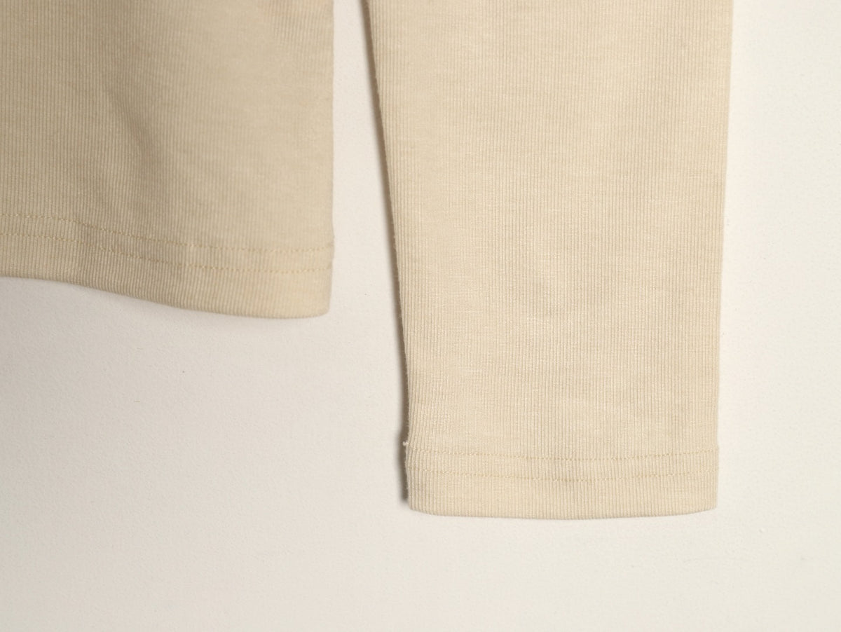 Burberry Equestrian-Detail Check Elbow-Patch Long-Sleeve Top - Cream