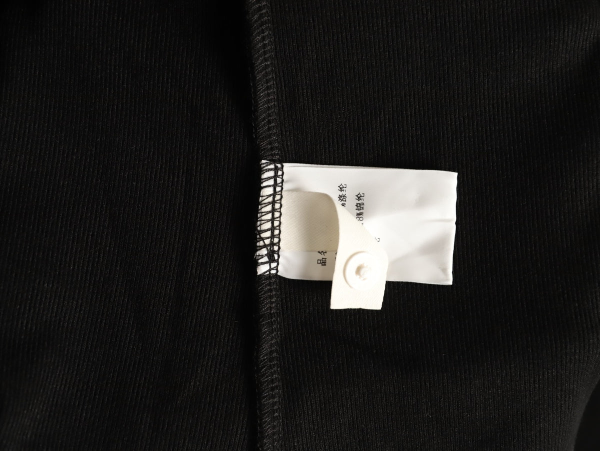 Burberry Equestrian-Detail Check Elbow-Patch Long-Sleeve Top - Black