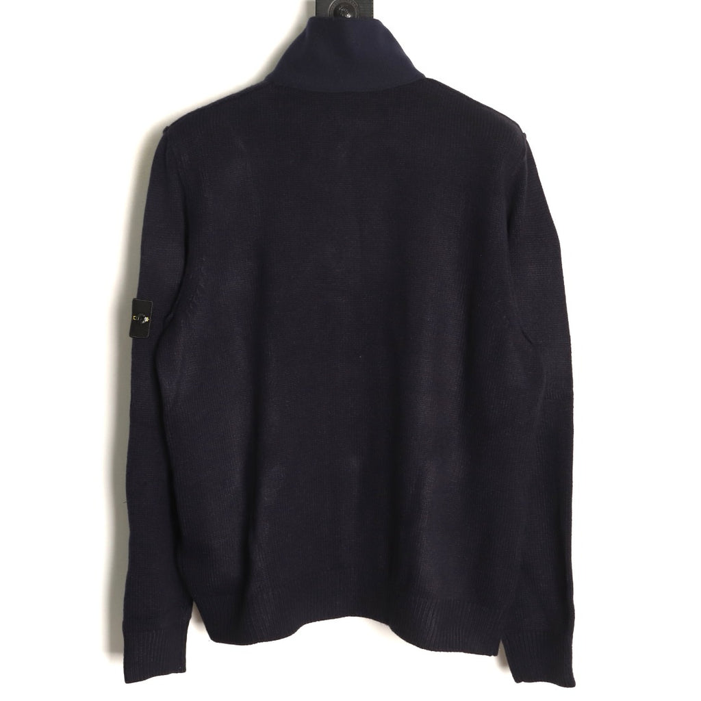 Stone Island Button-Front Knit Cardigan - Black